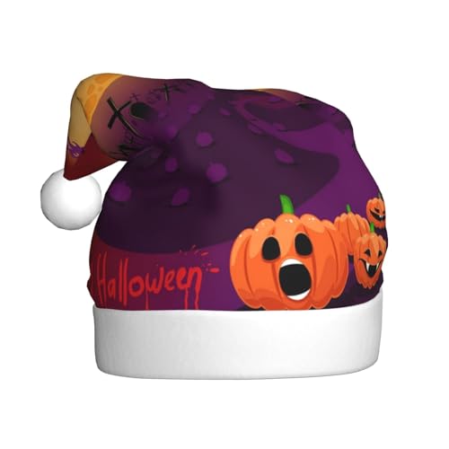 GBCDEDSL Happy Halloweenhat Erwachsene Plüsch Weihnachtsmütze Halloween Geburtstag Party Hut von GBCDEDSL