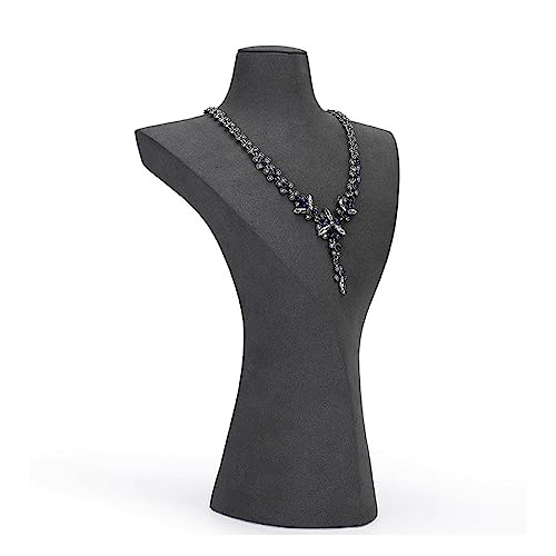 Schmuck-Display-Halter Grauer Halsketten-Kette-Schmuck-Büsten-Display-Halter-Ständer Halsketten-Anhänger-Halter-Büsten-Ständer 3D-Schmuck-Büsten-Ständer, Anhänger-Halsketten-Display for Verkaufen Vera von GBEVAUEIO