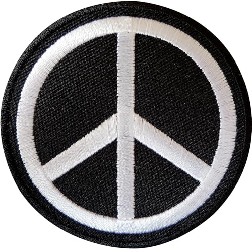 GBJUK Peace-Zeichen-Aufnäher, Symbol zum Aufbügeln, bestickte Applikation für Jacken, Mützen und mehr von GBJUK