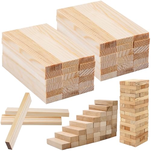 60 Stück Bastelklötzchen, Holzklötzchen zum Basteln 100 x 20 x 7mm, Holzleiste Bastelholz Klötzchen Hölzchen, Holzsteine zum Bauen, Stäbchen Holzstäbchen für DIY Projekte und Deko von GBKDQQ