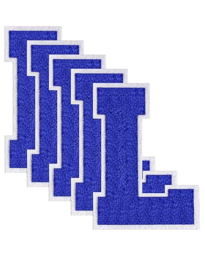 GBTBYS Varsity-Buchstaben-Flicken aus Chenille, zum Aufbügeln, für Rucksäcke, bestickte Applikation, Jacke, Kapuzenpullover, Taschen, Abschlussfeier, Geburtstag, Party, L, 5 Stück GBTBYS Varsity-Buchstaben-Flicken aus Chenille, zum Aufbügeln, für Rucksäcke, bestickte Applikation, Jacke, Kapuzenpullover, Taschen, Abschlussfeier, Geburtstag, Party, L, 5 Stück von GBTBYS