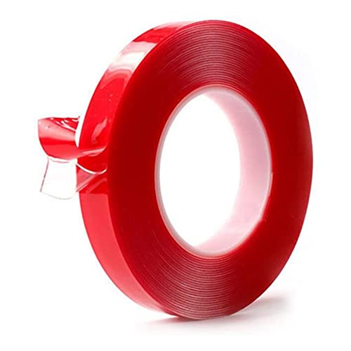 3 M hitzebeständig Acryl Doppelseitiges Klebeband Rolle, klar Aufkleber für Auto/Handy Reparatur, rot, 3 m × 10 mm × 1 mm von GBTRICON