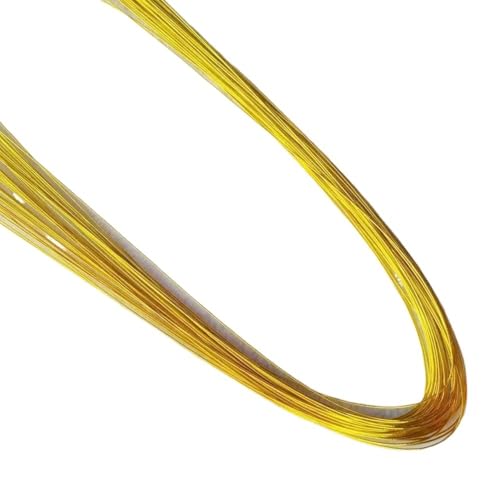 GBYUHAIJUN Blumendraht 40Pcs 80cm Strumpf Blume Draht 22# 0,8mm Durchmesser Eisen Drähte for DIY Blume Floral Draht Blume(Gold) von GBYUHAIJUN