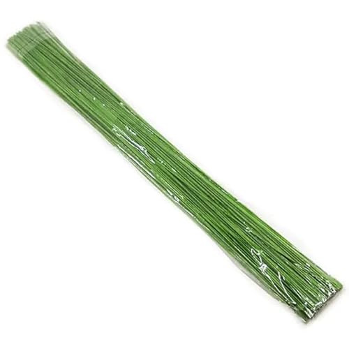 GBYUHAIJUN Blumendraht 50 Stücke 0,45mm 36 cm Blumendraht Qualität Zweige Eisendraht for DIY/Nylon Blumenzubehör(Green) von GBYUHAIJUN