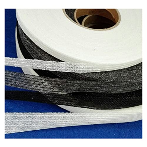 GBYUHAIJUN BüGelvlies Beidseitig Haftend,BüGelvlies 2 Rollenklebstoffeinbau Einseitig für die DIY beim Nähen von Patchwork Stoffmaterial 100 yatest/Rollen(10mm Black 2rolls) von GBYUHAIJUN