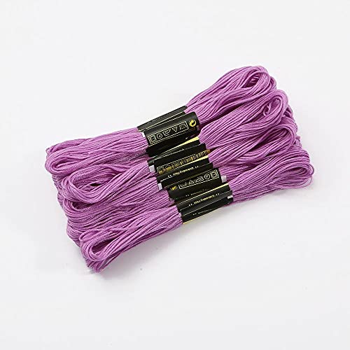 GBYUHAIJUN Kreuzstichfäden 10/20 stücke Stickgarn Kreuzstich Kit Premium Stickerei DIY Themen Handwerk Baumwolle Nähen Strang(Purple,10pcs) von GBYUHAIJUN