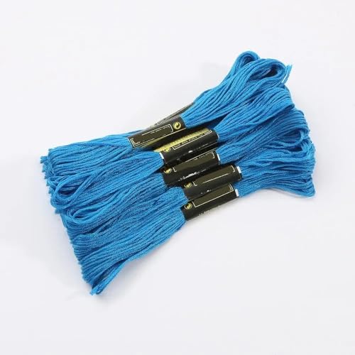 GBYUHAIJUN Kreuzstichfäden 5/10 stücke Multicolor Floss Kreuzstichfäden Baumwollnähstränge Stickgarn DIY Nähwerkzeug(Blue,5pcs) von GBYUHAIJUN