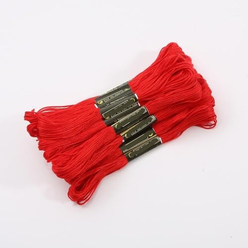 GBYUHAIJUN Kreuzstichfäden 5/10 stücke Multicolor Floss Kreuzstichfäden Baumwollnähstränge Stickgarn DIY Nähwerkzeug(Red,10pcs) von GBYUHAIJUN