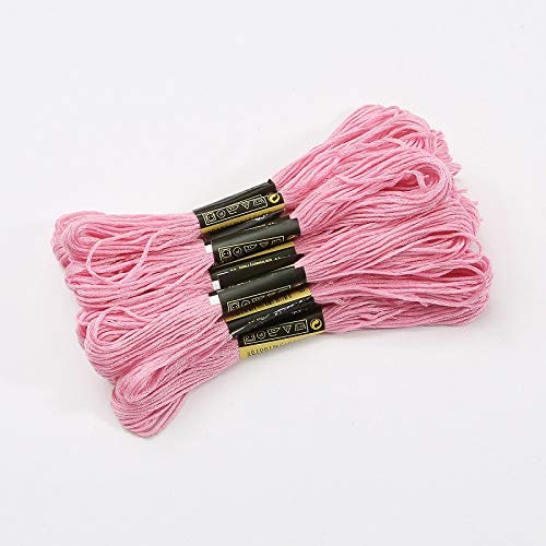 GBYUHAIJUN Kreuzstichfäden 5–10 Stück Stickgarn Kreuzstich Baumwolle Stickgarn Floss Nähen Stränge Handwerk(Pink,10pcs) von GBYUHAIJUN