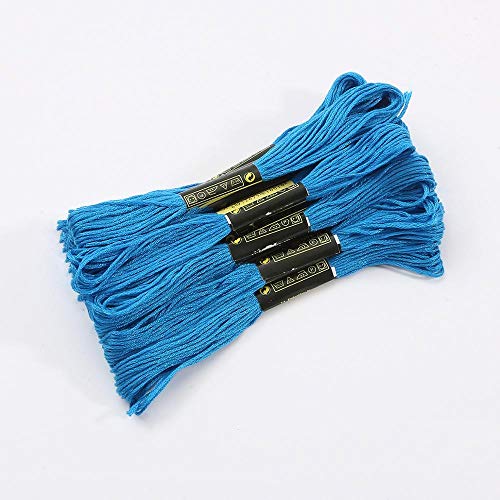 GBYUHAIJUN Kreuzstichfäden 50 stücke Farben Baumwolle Nähen Stränge Kreuz Stich Sticken Thread Floss Kit DIY Nähen Werkzeuge(Blue) von GBYUHAIJUN