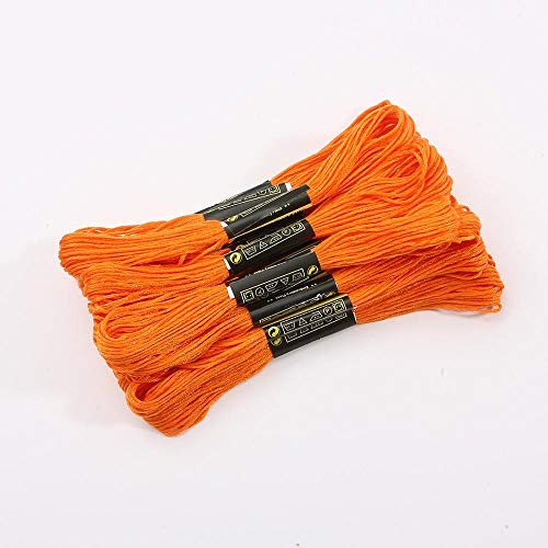 GBYUHAIJUN Kreuzstichfäden 50 stücke Farben Baumwolle Nähen Stränge Kreuz Stich Sticken Thread Floss Kit DIY Nähen Werkzeuge(Orange) von GBYUHAIJUN