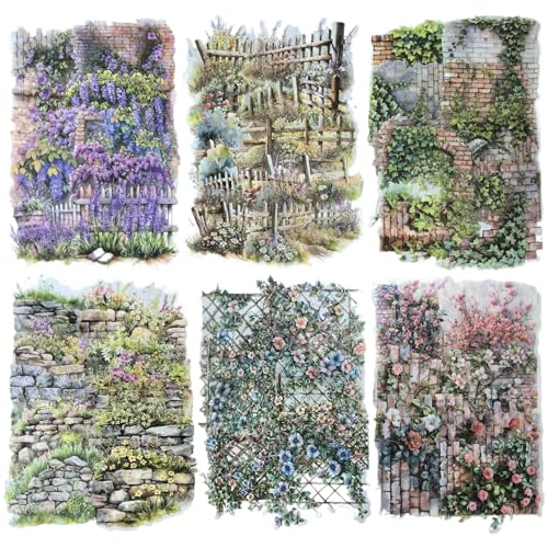 Sticker,Stickers 60 Stück natürliche Blumenaufkleber for Scrapbooking, florale botanische PET-transparente Journaling-Aufkleber for Scrapbook-Zubehör, Junk Journal, Bullet Journal, Planer, Laptops von GBYUHAIJUN