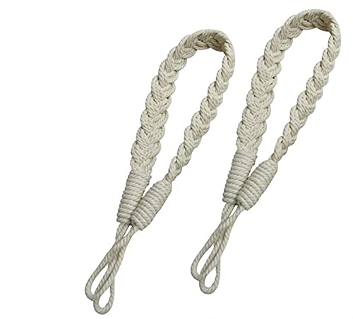 GBZIJIE Raffhalter für Vorhänge,Vorhang Raffhalter 10 Stück Baumwolle Woven Twist geknotete Vorhang Strap Buckle Halter drapieren Tieback Rope Wohnaccessoires Gardinenzubehör von GBZIJIE