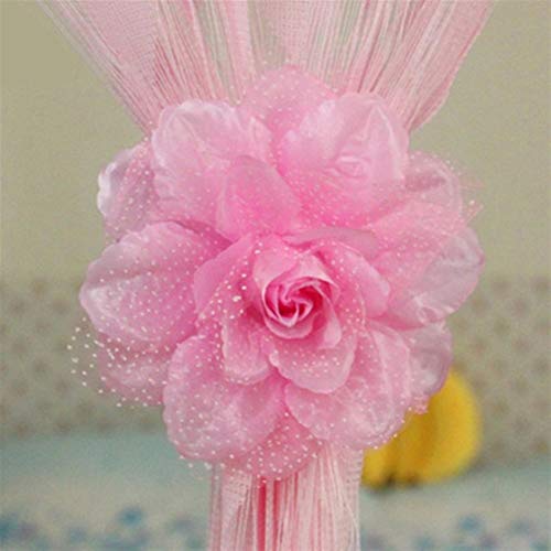 GBZIJIE Raffhalter für Vorhänge,Vorhang Raffhalter 2 PCS 13CM Big Peony Blumen-Vorhang-Clip binden zurück Rahmen Zurück Krawatte Startseite Vorhang dekorative Gürtel(Pink) von GBZIJIE