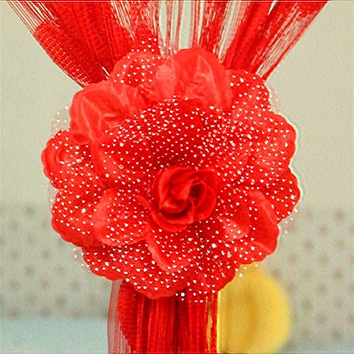 GBZIJIE Raffhalter für Vorhänge,Vorhang Raffhalter 2 PCS 13CM Big Peony Blumen-Vorhang-Clip binden zurück Rahmen Zurück Krawatte Startseite Vorhang dekorative Gürtel(Red) von GBZIJIE