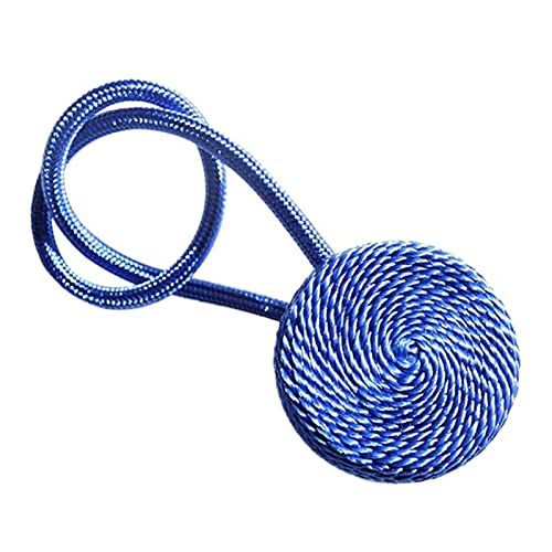 GBZIJIE Raffhalter für Vorhänge,Vorhang Raffhalter 3 stücke Kurze geflochtene Vorhang Schnalle Makaron magnetriemen hängende kugelvorhang Spiel Seil beitrückvorhänge Halter schnallen(R Blue) von GBZIJIE