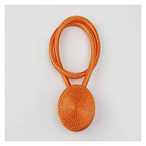 GBZIJIE Raffhalter für Vorhänge,Vorhang Raffhalter 3 stücke Magnetfeld Vorhang Raffa Raum Zubehör Makaron Gold Vorhänge Clip Home Decor Vorhanghalter Schnallen Strap Seil Krawatte Zurück(Orange) von GBZIJIE