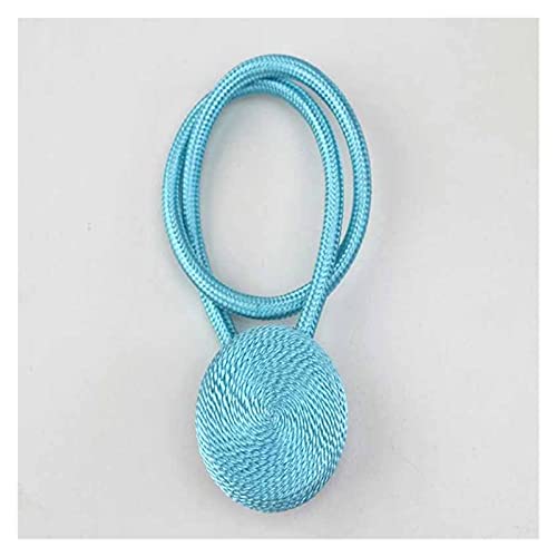 GBZIJIE Raffhalter für Vorhänge,Vorhang Raffhalter 3 stücke Magnetfeld Vorhang Raffa Raum Zubehör Makaron Gold Vorhänge Clip Home Decor Vorhanghalter Schnallen Strap Seil Krawatte Zurück(Sky Blue) von GBZIJIE