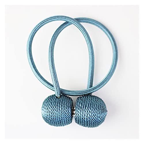 GBZIJIE Raffhalter für Vorhänge,Vorhang Raffhalter 4 stücke Bunte magnetische Vorhang Raffel Rolle Krawatte Backs Zubehör Vorhänge Halter Händler Clip Schnalle Strap Seil Home Decoration(Blue) von GBZIJIE