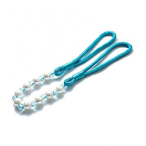 GBZIJIE Raffhalter für Vorhänge,Vorhang Raffhalter 6 stücke Punch perlen Perle Magnetische Vorhang Raffriges Seil Schnalle Halter Strap Decor(Lake Blue) von GBZIJIE