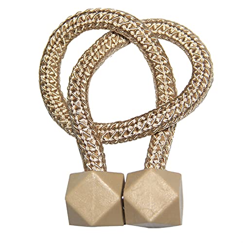 Raffhalter für Vorhänge,Vorhang Raffhalter 5 stücke Magnetische Vorhang Raffiness Holdbacks Schnalle Clip Strap Magnet Pearl Ball Krawatte Backs Vorhang Hängende Ruten Seilraum Zubehör(Dark Beige) von GBZIJIE