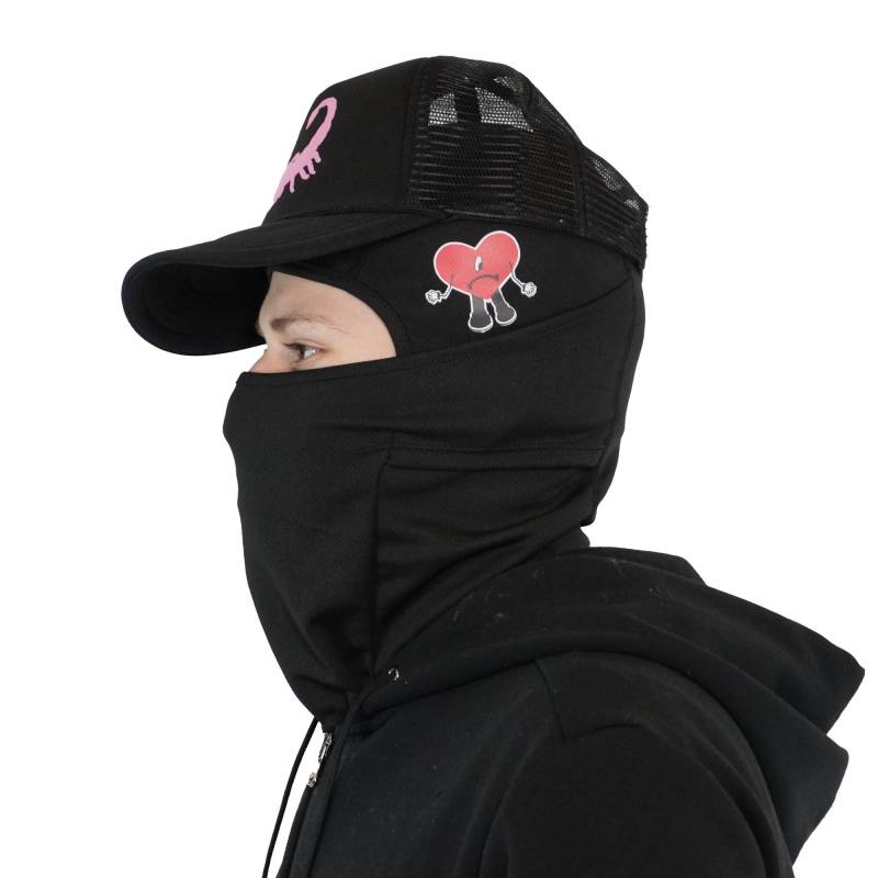 Bad Bunny Bedruckte Balaclava Ski Maske Shiesty Gesichtsmaske , Hellrosa Un Verano Bebesota One Size von GCBalaclavas