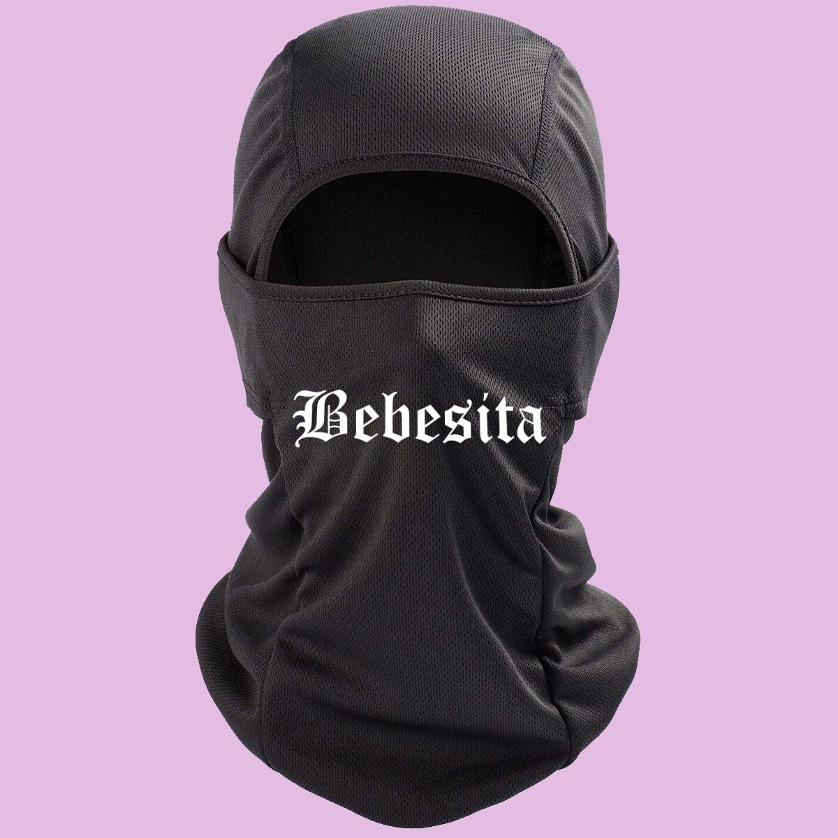 Bad Bunny Bedruckte Balaclava Ski Maske Shiesty Gesichtsmaske , Hellrosa Un Verano Bebesota One Size von GCBalaclavas