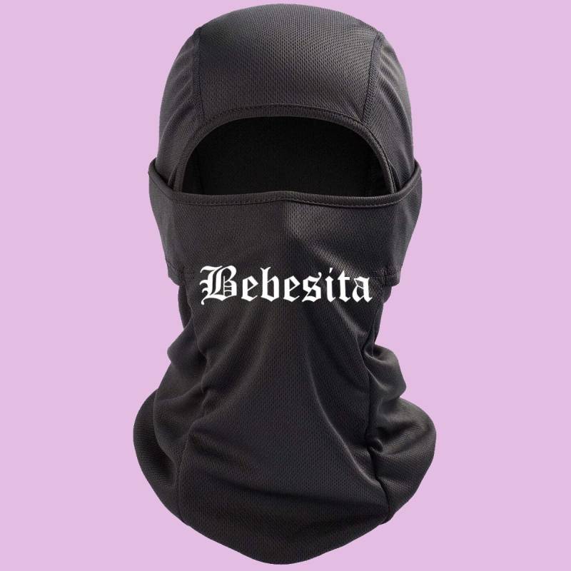 Bad Bunny Bedruckte Balaclava Ski Maske Shiesty Gesichtsmaske , Hellrosa Un Verano Bebesota One Size von GCBalaclavas