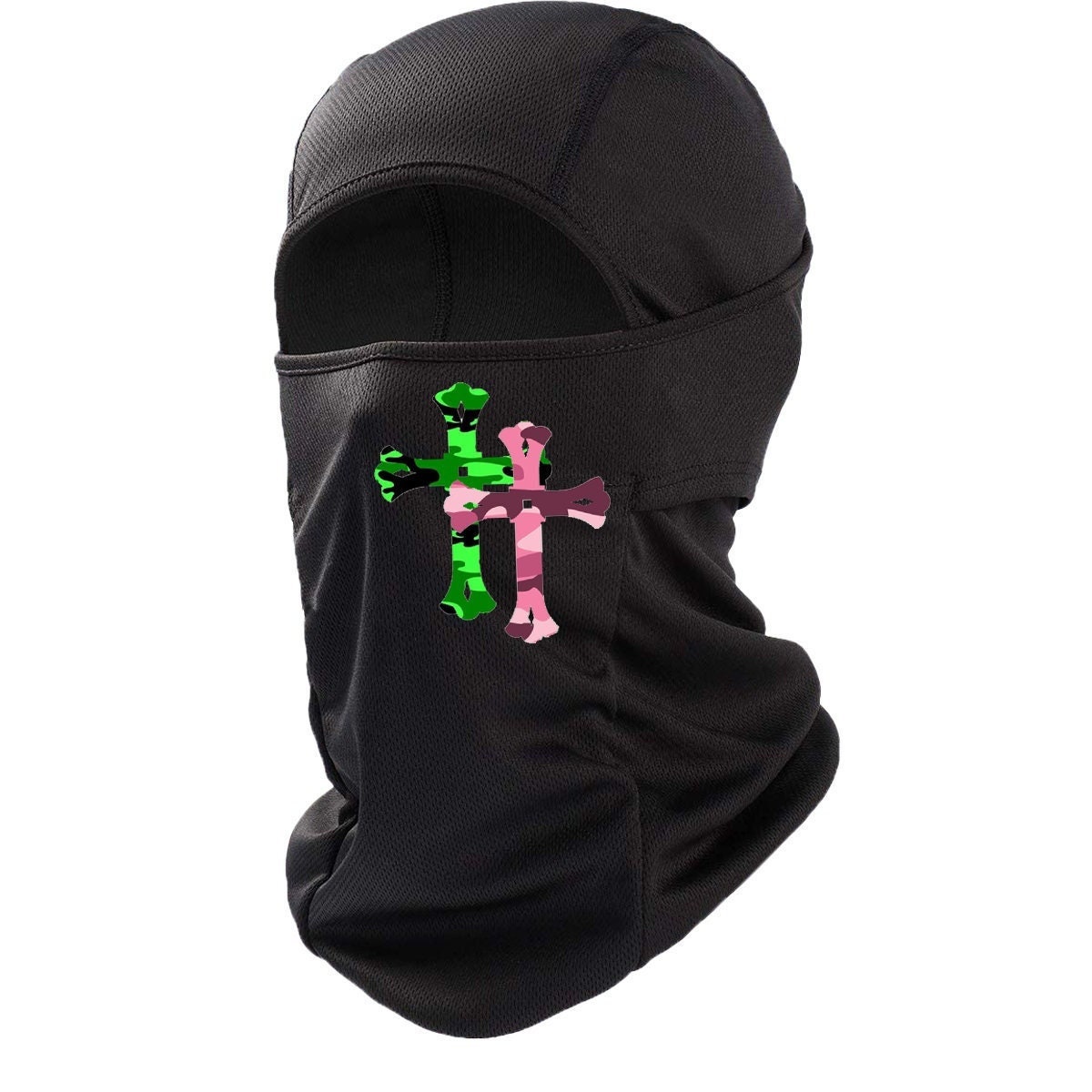 Camo Double Cross Ski Maske Balaclava Gesichtsmaske Mütze Geschenk Für Sie Luxus Gcbalaclava Kunst von GCBalaclavas