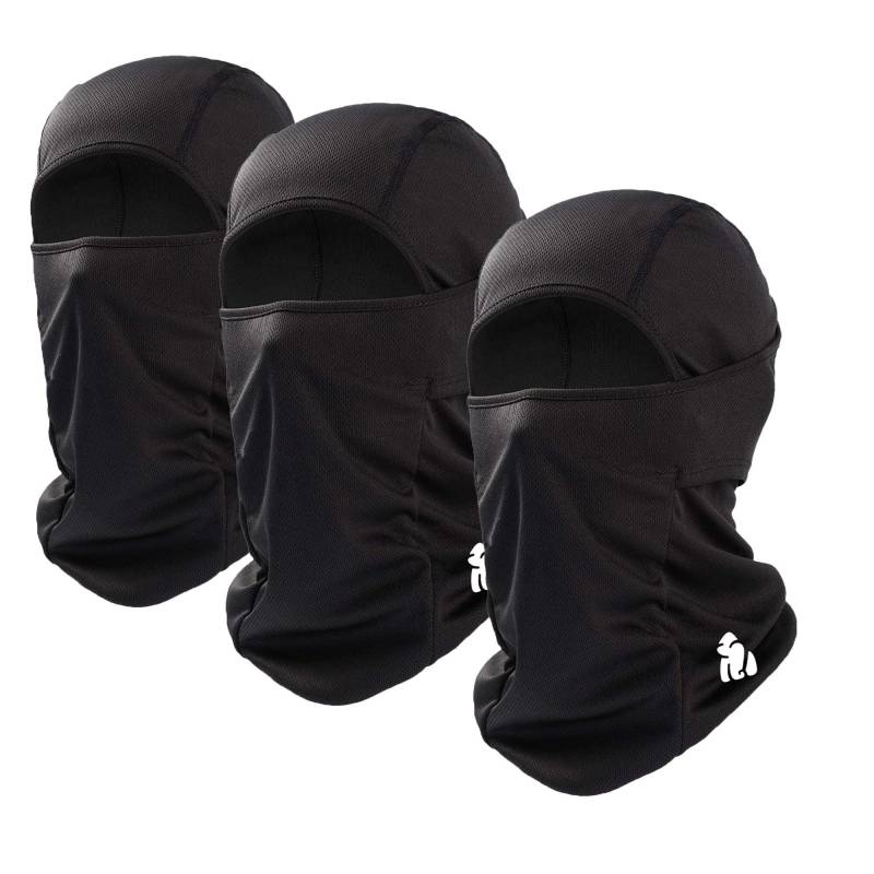 Gcbalaclava Signature 3-Pack Gorilla Dri Fit Balaclava Skimaske Gesichtsmaske Schwarz Halloween Deal von GCBalaclavas