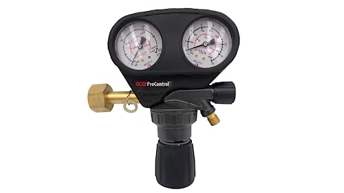 Rhöna Flaschendruckminderer Argon/Co2 200 bar, 1-stufig, , Arbeitsmanometer 30 l/min., Ausgang 1/4" - ohne Schlauchtülle - von GCE Rhöna