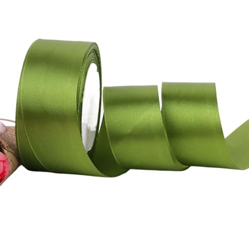 Bänder Zum Basteln 4 cm Satinband Bunte Stoffrose DIY Sachen F Kreatives Geschenk Blumenstrauß Wrapping Bowtie Hearbraid Stirnband Schmuck(Green1,4cm 110M 5dolls) von GCYEIDMA