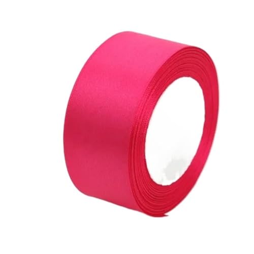 Bänder Zum Basteln Satinbänder for Basteln, Schleifen, handgefertigt, Geschenkverpackung, Weihnachten, Hochzeit, dekoratives Band(Rose Red,50mm Wide) von GCYEIDMA