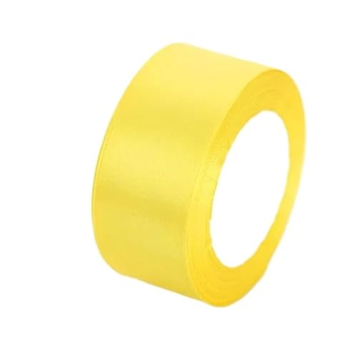 Bänder Zum Basteln Satinbänder for Basteln, Schleifen, handgefertigt, Geschenkverpackung, Weihnachten, Hochzeit, dekoratives Band(Yellow,50mm Wide) von GCYEIDMA