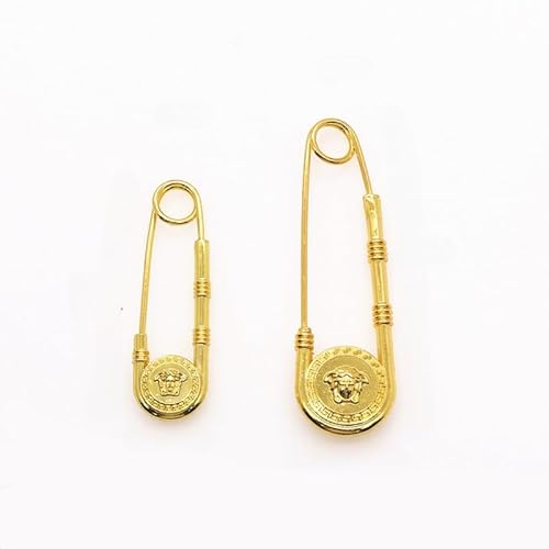 GDBZS 10 Stück 73 × 22 mm große Sicherheitsnadel, Vintage-Gold-Medusa-Anstecknadel, Löwenkopf-Brosche, für Kleidungsbefestigungsnadeln, Kleidungshandwerk von GDBZS