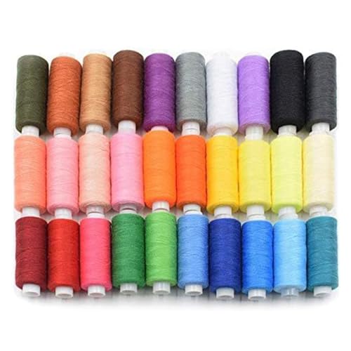 30 bunte Polyester-Garn, Handstickgarn, Nähmaschine, 227 m von GDFHYJN(グフン)