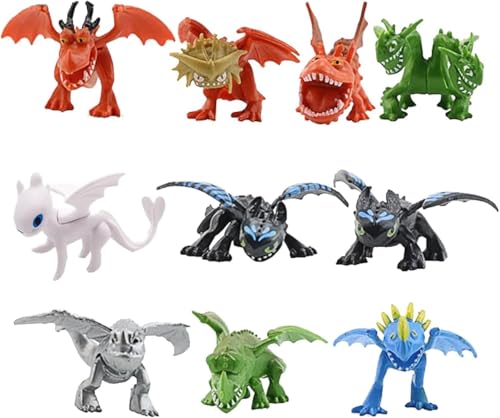 GDFJBG Mini Dragon Figuren 12 Stück Drachen Action Figuren Spielzeug Drachen Kuchendekoration Dinosaurier Figuren Spielzeug Set Dragon Puppe Toys Actionfiguren Toy für Kinder Geburtstags von GDFJBG