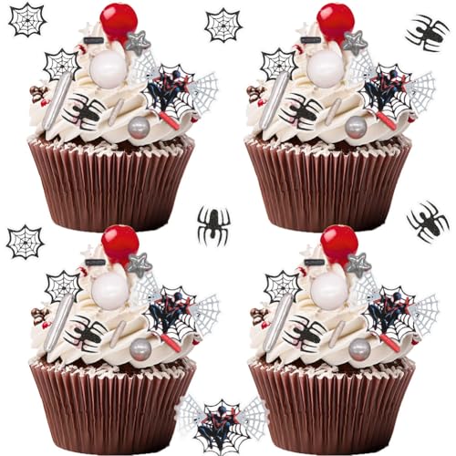 Spider Tortendeko Spider Geburtstag Kuchen Deko Happy Birthday Cake Topper Spider Theme Inspiriert Tortenaufleger Geeignet füR Jungen und MäDchen von GDFJBG