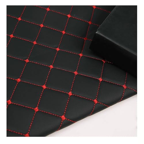 Kunstleder Gesteppt Meterware Polsterstoff Möbelstoff Gesteppt Kaschiert Leder Polsterstoff Stoff Kunstleder Polsterstoff Bezugsstoff Lederoptik Als Polster-Stoff/Sitzbezug(Black,1.4X1m) von GDKLDFG