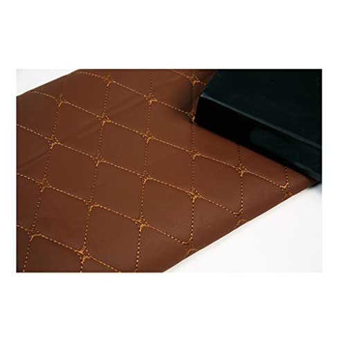 Kunstleder Gestepptes Leder 1.4x1m Leder Stoff Kunstleder Gesteppt Kaschiert 3mm Leder Polsterstoff Stoff,für Polsterarbeiten, Auto, Kissen Uvm(Brown square,1.4X1.5m) von GDKLDFG