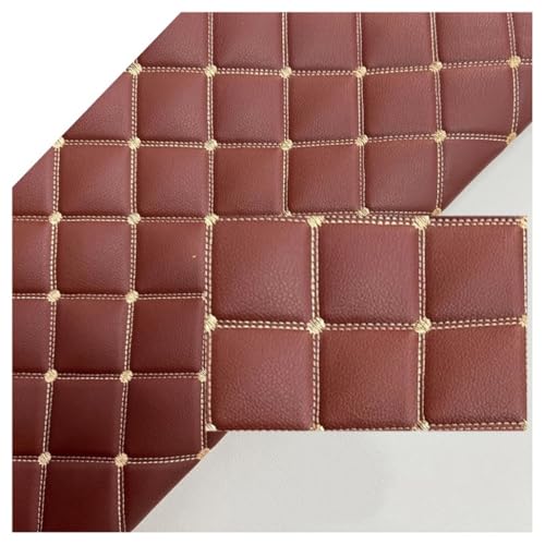 Kunstleder PVC Gesteppt Kaschiert Leder Kunstleder Polsterstoff Gesteppt Kaschiert Meterware Dekostoff Für Schrank Ledertasche Autositz Sofa Möbel(Brown,1.6x10m) von GDKLDFG