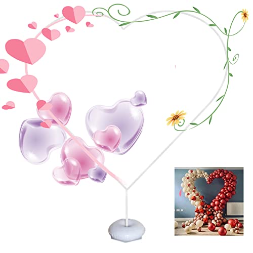 GDWD Ballonständer Liebe -Kit, DIY Party Hintergrund Ballon Dekoration Werkzeug für Geburtstag Hochzeit Babyparty Weihnachten Verstellbar 1.6m hoch & 1.5 m breit Ballon Rahmen Set von GDWD