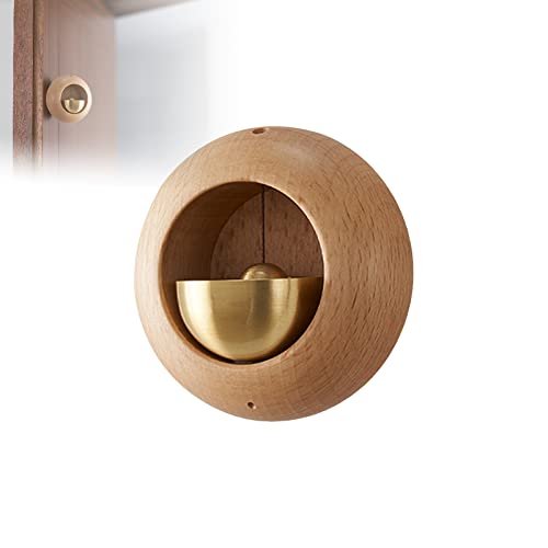 Holz-Türklingel, Magnetisch Befestigte Türklingel, Shopkeepers Bell Door Chime für Unternehmen, Einzigartige Glocke für Tür, Wand, Laden, Kleiderschrank, Dekoration für den Eingang (Schwarze Walnuss) von GDWD