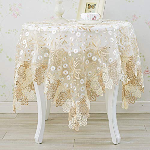 Rechteckige / runde Spitze Tischdecke Klassisch Spitzentischdecken for Hochzeiten Rose Vintage Bestickt Läufer for Baby & Brautdusche Dekor Elegante Schicke Party Tischtuch Drinnen Draußen , 2 Farben von GDXFSM