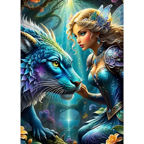 GDYEEH 5D Schönheit Diamant Painting Pictures, DIY Monster Diamant Art Painting Kits, Fantasie Diamond Painting Set for Adults Anfänger, Diamond Painting Art by Numbers for Home Decor 30x40cm von GDYEEH