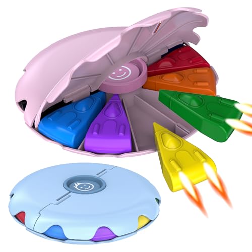 GERNEKIND® Wachsmalstifte SPACESHIP rosa, 12 leuchtende Farben in magnetischer Klappbox, ungiftig, stabil. von GERNEKIND