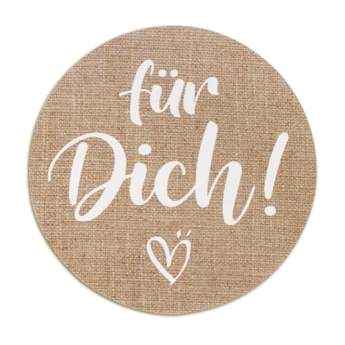 120 Stk 4cm Für Dich Aufkleber Rund Selbstklebend For You Sticker Hochzeit Weihnachtssticker Deko Geschenksticker für Weihnachten Geburtstag Muttertag Taufe Kommunion Konfirmation von GEBETTER