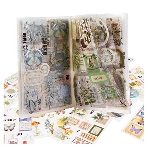 157 Stück Scrapbooking Aufkleber Set Selbstklebend Schmetterling Pflanzen Verschiedene Muster Sticker für DIY Zubehör Fotoalbum Tagebuch Fotobuch Notizbuch Journal Kalender Selbst Gestalten von GEBETTER