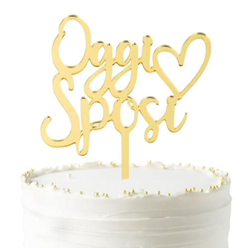 Italienisch Hochzeit Cake Topper Tortendeko Junggesellinnenabschieden Kuchendekoration Tortenaufsätze Geschenke Tortentopper für Verlobungen Brautpartys Teambraut Brautduschen Party deko von GEBETTER