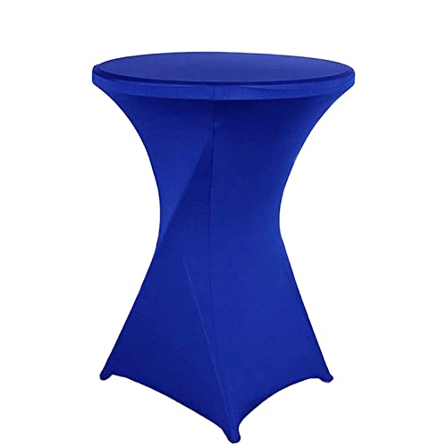 GEBIN Stretch Stehtischhussen, Elastische Tischdecken, Spandex Hussen Für Rund, Cocktail Bistrotisch Und Dekoration Für Hochzeiten, Feiern (Blau,60x110cm) von GEBIN